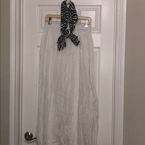 White baggies big leg pants.